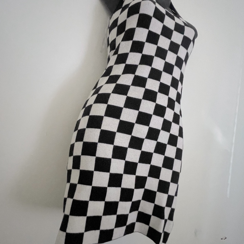 Checker Board Halter Dress